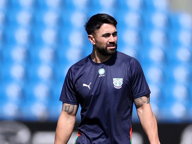 AUCKLAND, NEW ZEALAND - SEPTEMBER 19: Shaun Johnson during a New Zealand Warriors NRL training session at Mt Smart Stadium Field #1 on September 19, 2023 in Auckland, New Zealand. (Photo by Fiona Goodall/Getty Images)
