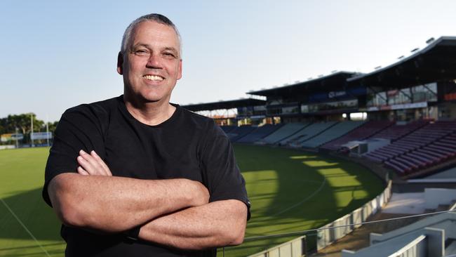 Mark Williams pose for a photo at the NTFL season launch at the Michael Long Centre in Darwin on Wednesday, October 3, 2018Picture: Keri Megelus