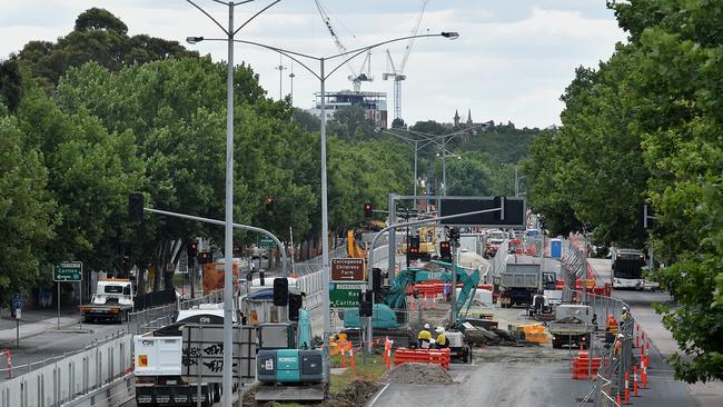 Roadwork on Hoddle St. Picture: Jay Town