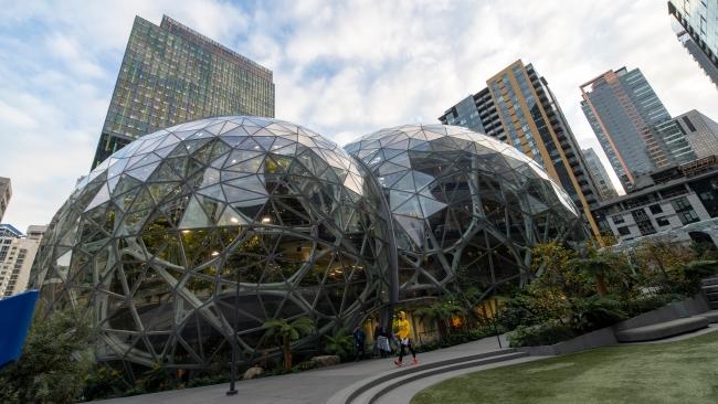 The Amazon Spheres at Amazon HQ in Seattle.