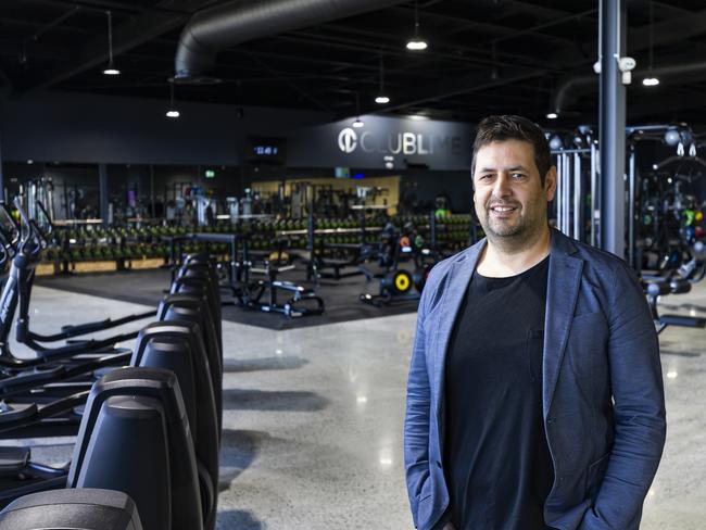 Harry Konstantinou the CEO of Viva Leisure Limited pictured at one of the company's his gyms in Canberra.