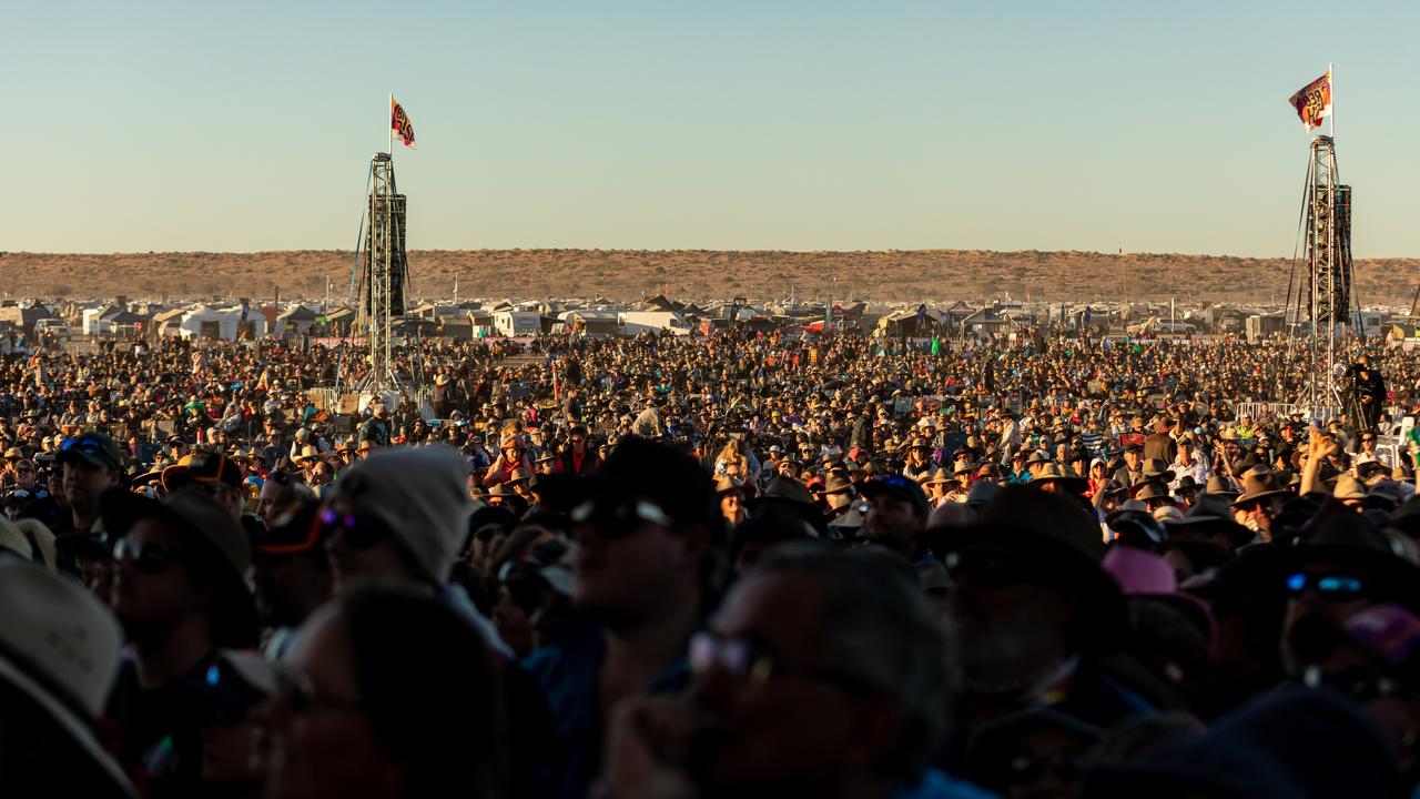 Thousands flocked to the Birdsville festival. Picture: Matt Williams