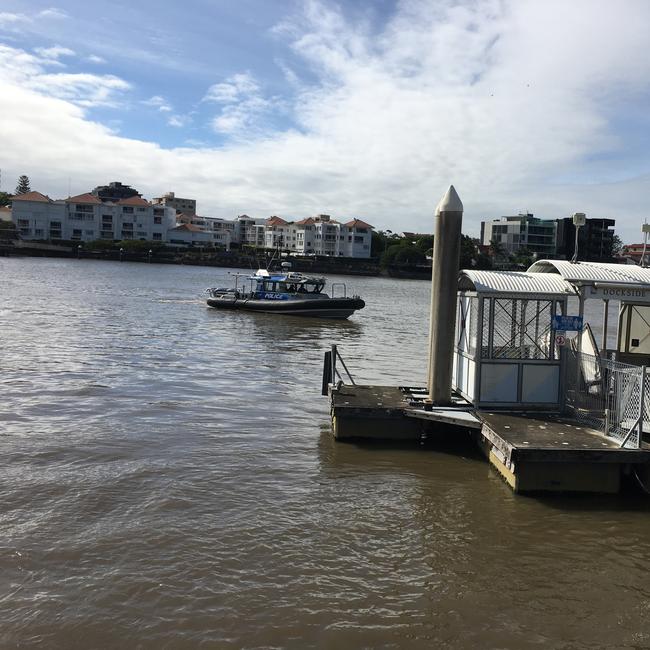 Water Police present at Kangaroo Point ferry closure protest on Saturday 29 May.