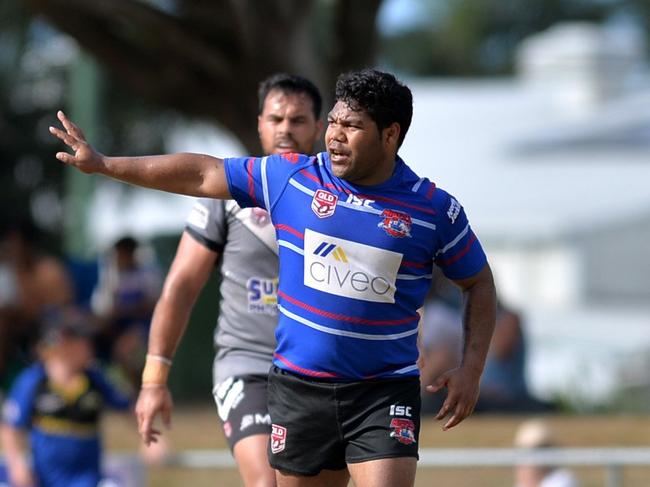 Chris Sandow in action for the Moranbah Miners.