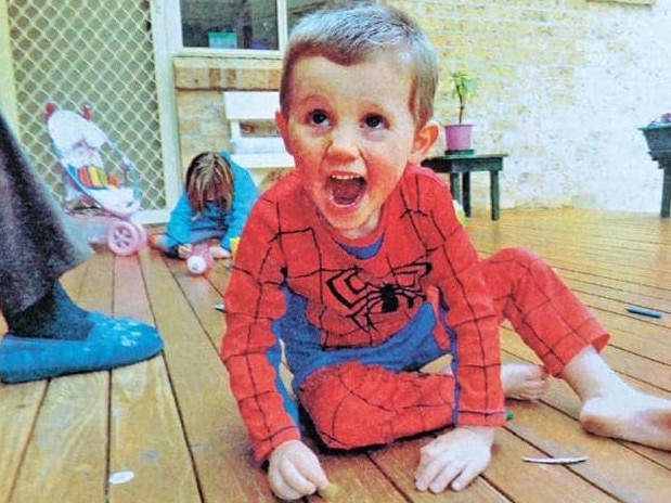 The last known photo of William Tyrrell — in ‘mid-roar’ on the veranda of his foster grandmother’s home in Kendall just over an hour before he vanished.