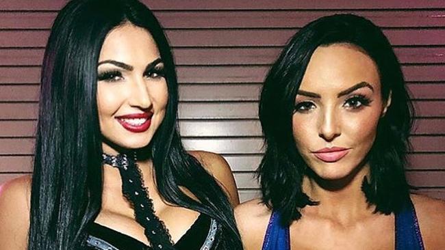 Australian WWE wrestlers Billie Kay and Peyton Royce.