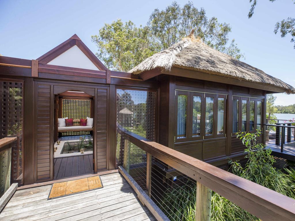 Entry to the master villa at the newly renovated Makepeace Island. Picture: Lachie Millard