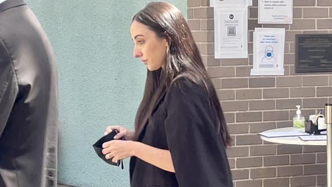 Dahdah’s fiancee Rachel Dale, 27, after her appearance at Sutherland Local Court.