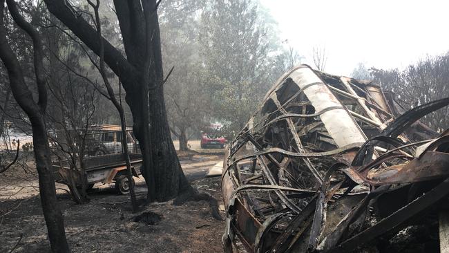 Fire-scarred Mallacoota residents were on edge this week as just across the border NSW Rural Fire Service declared catastrophic conditions. Picture: Alex Coppel