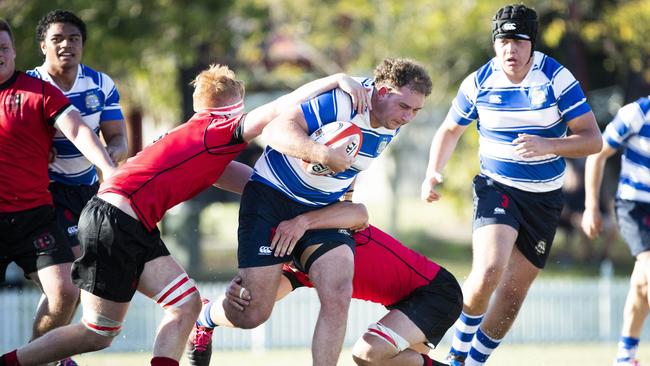 Nudgee’s Will Jones makes a charge. Picture: Renae Droop