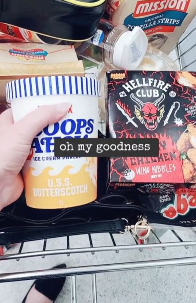 Coles releases new Stranger Things range. Picture: TikTok