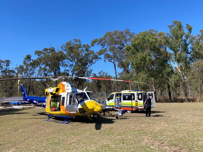 The RACQ CQ Rescue helicopter flew 277km on the Bogie task for a total task time of three hours and 49 minutes. Picture: RACQ CQ Rescue