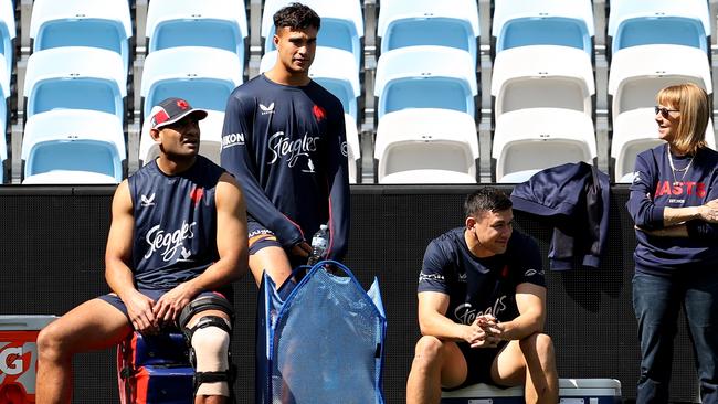 The Roosters will be without four backline stars for the game in Melbourne. Picture; Brendon Thorne/Getty Images