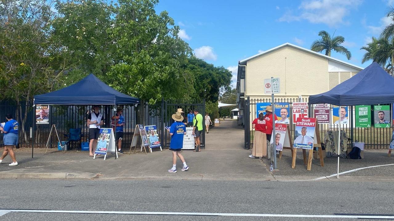 Early Townsville voters at Currajong State School. Picture: Nikita McGuire