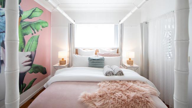 The Pink Bungalow at 29 Hardiman St, Woody Point. Interior designer Nicola Rose. Picture: Dominika Lis