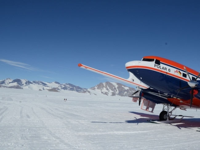 Eye in the sky ... The aircraft being used to map geological formations beneath Antarctica. Source: International Polar Foundation / Jos Van Hemelrijck