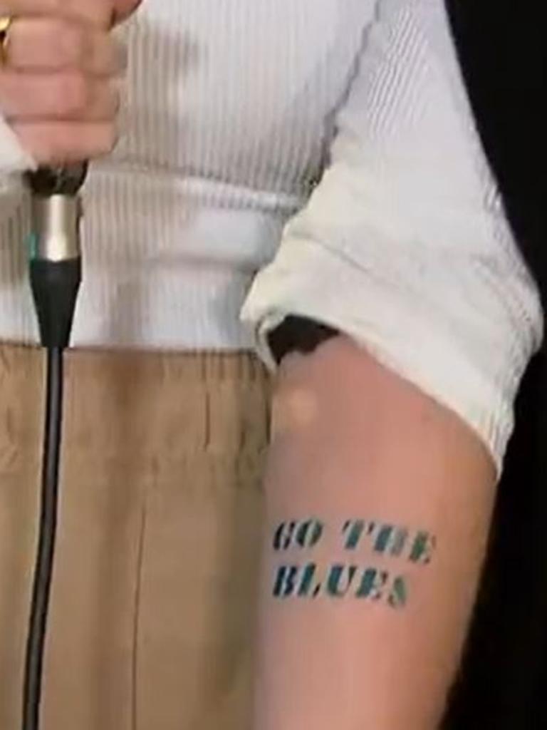 Let's hope it was a removable tattoo. Photo: Channel 7.