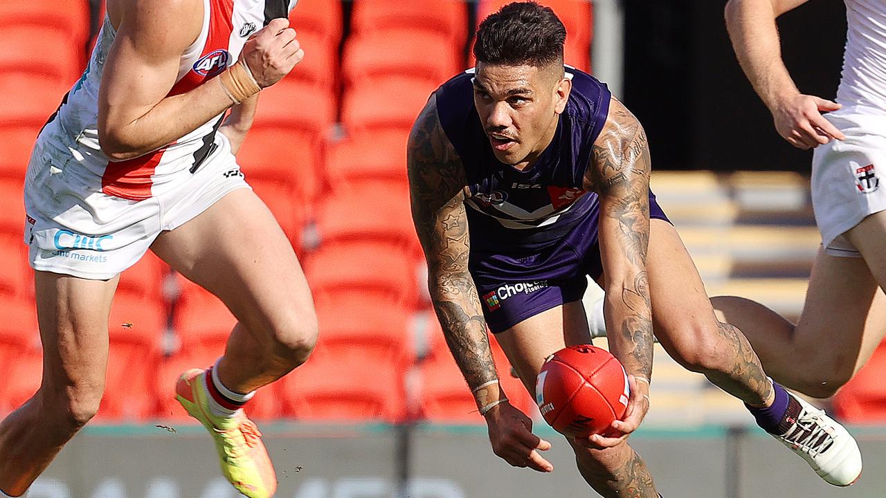 Champion Data says Fremantle need more ground-ball winners to improve its midfield. Picture: Michael Klein