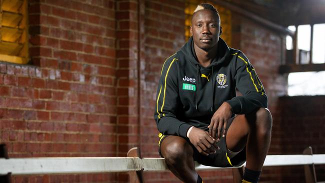 Richmond’s Mabior Chol has been working closely with the South Sudanese community in Melbourne. Picture: Mark Stewart