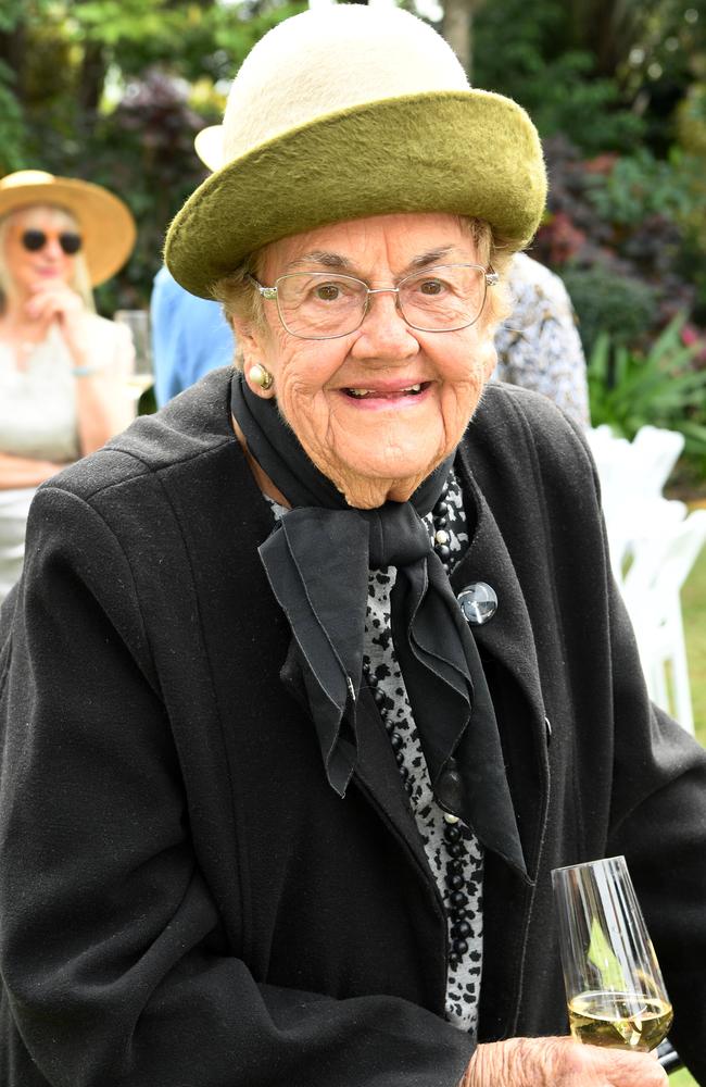 GARDEN PARTY: Shirley Greenhalgh at the Winterfeast Sunday Soiree in the Fairymead House gardens.