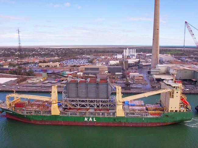 Site photos of the Nyrstar smelter at Port Pirie, which is undergoing a $563m redevelopment. Picture: Karen Seindanis