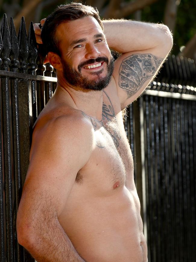 Shirtless Locky Gilbert. Picture: Toby Zerna