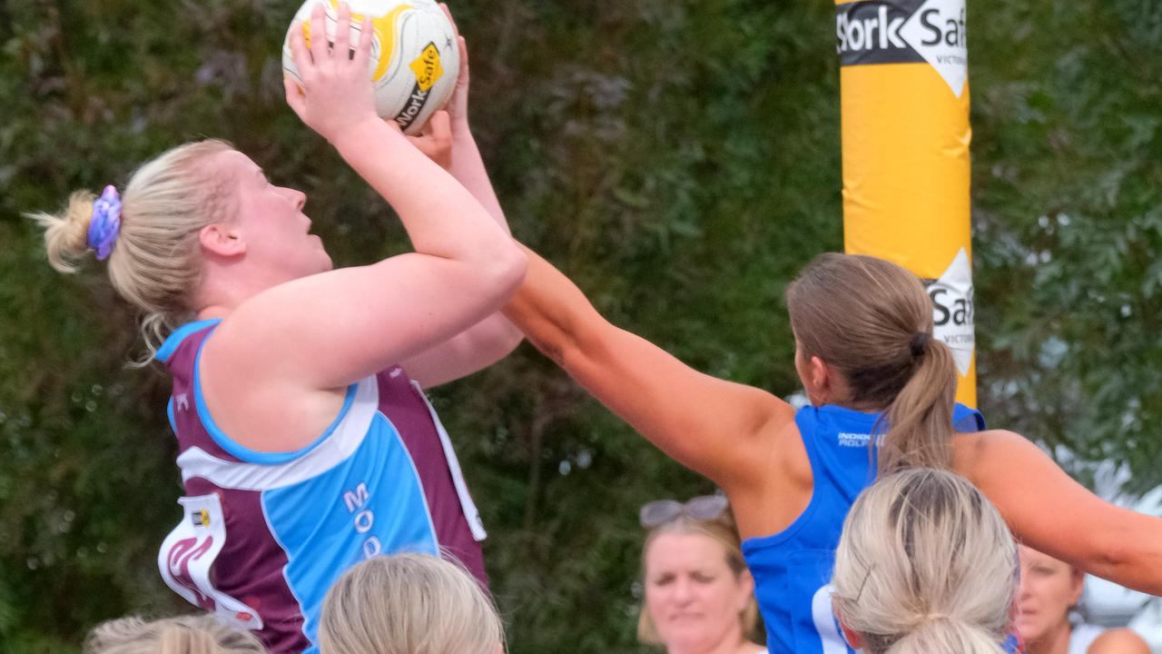 A Grade netball BFL: Modewarre v Queenscliff. Modewarre Goal shooter Abbey Middleton Picture: Mark Wilson