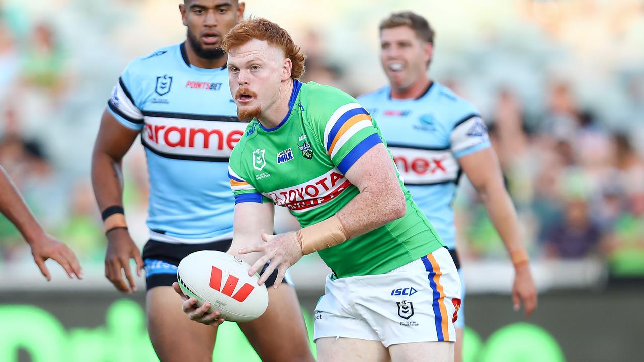 Corey Horsburgh starred as Canberra bounced back to beat Cronulla. Picture: NRL Photos