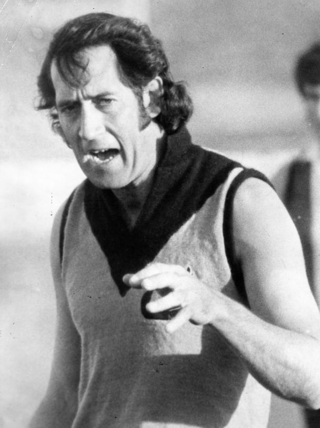 Port Adelaide Football Club coach John Cahill. Filed Sep 1974. (Pic by unidentified staff photographer)