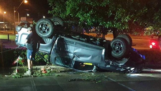 Queensland Ambulance Service said four patients were transported to Townsville University Hospital following the shocking incident on the intersection of High Range Drive and Regiment Court in Thuringowa Central at 3.11am on Sunday morning. Picture: Supplied