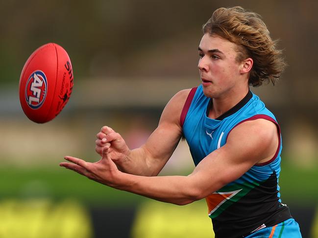 Ryley Sanders in action for the Allies. (Photo by Graham Denholm/AFL Photos via Getty Images)