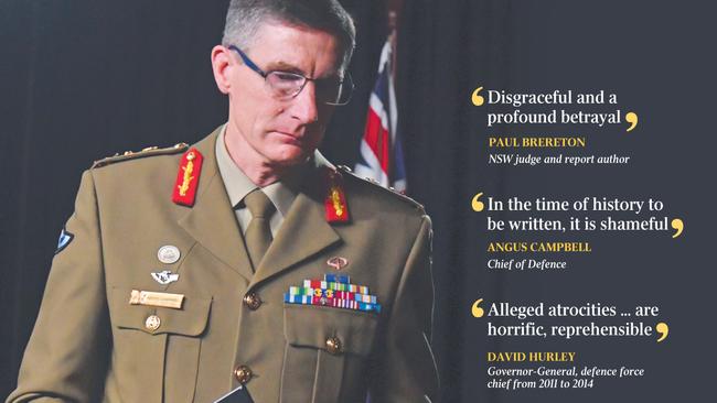 Defence Force chief Angus Campbell in Canberra on Thursday