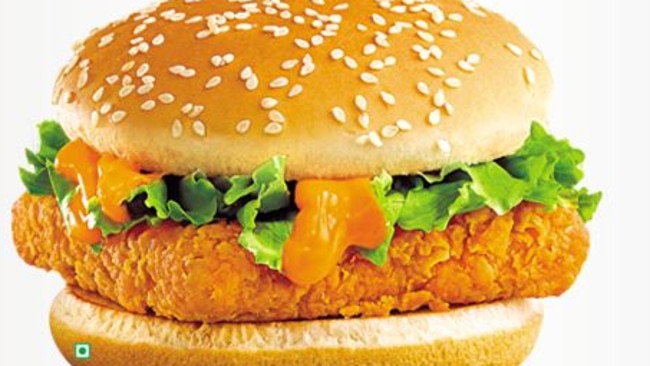 The Veggie McSpicey Paneer, which is served in McDonald’s in India. The dream. Picture: Supplied