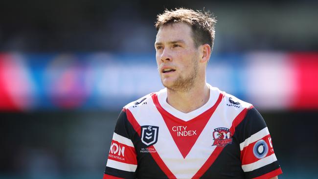 Luke Keary of the Roosters looks on during the round one NRL match on March 12, 2022. Picture: Matt King