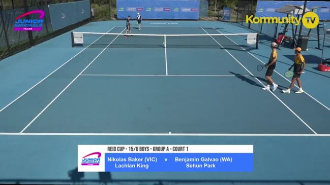 Replay: Nikolas Baker/Lachlan King (Vic) v Sehun Park/Benjamin Galvao (WA) - Australian Junior Teams Championships U15