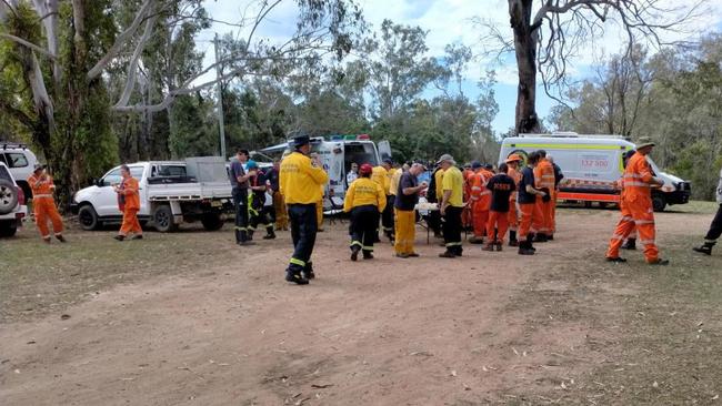 Volunteers from the Rural Fire Service and State Emergency Service at the scene of a search for a missing Lismore man last year. Police and SES again searched the area as part of a coronial investigation.