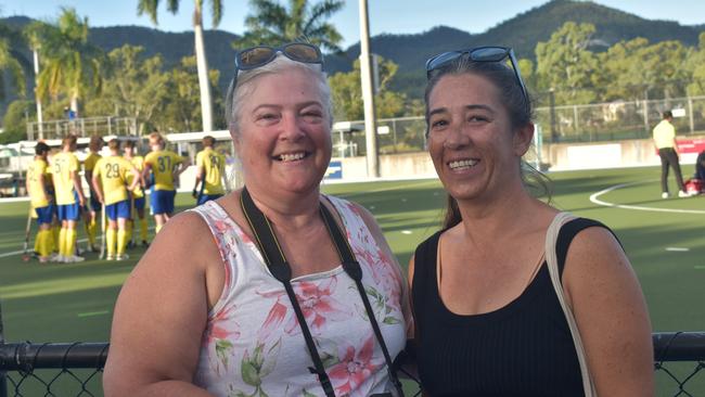 Brisbane's Tiffany Riley and Amelia Smith at the Hockey Queensland under-18 menâ€™s state championships in Rockhampton from April 25 to 28, 2024.