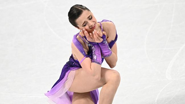 Russia’s Kamila Valieva is the favourite for gold in the short program figure skating event at the Beijing Games. Picture: Anne-Christine Poujoulat/AFP