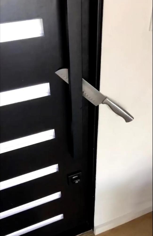 Diddy’s ex Cassie Ventura said she had locked herself in her apartment to protect herself from Diddy in 2018 and used the knife as an added means of defence. Picture: Department of Justice