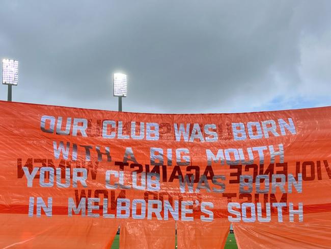 The GWS banner last week.