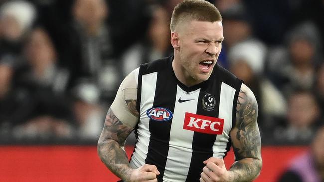 Jordan De Goey in finals footy. Photo by Quinn Rooney/Getty Images.