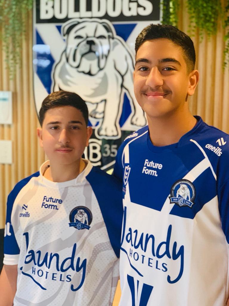 Jerome Kertebani (left) with his brother Levi. Picture: Facebook/ Revesby Rovers FC
