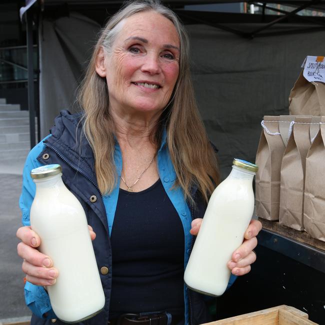 Antonia Gretschmann from Elgaars Farm at the Farm Gate Market. Picture: Elise Kaine