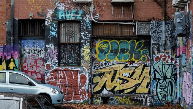 Graffiti in Fitzroy. Picture: Adam Elwood