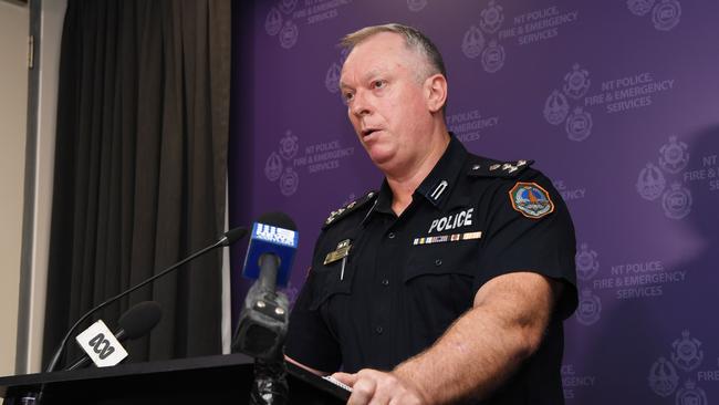 Darwin Commander Matt Hollamby says COVID-19 restrictions have caused people to stay at home, providing a natural deterrent to would-be criminals who would usually target empty homes. Picture: Katrina Bridgeford