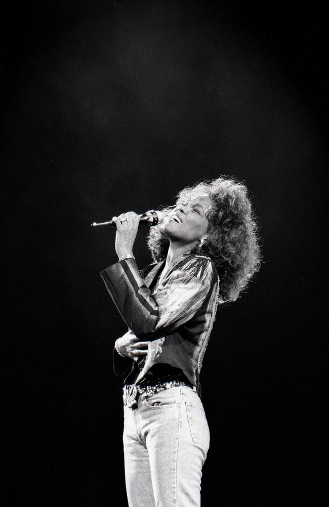 Whitney Houston in concert in 1988. Picture: Tony Mott