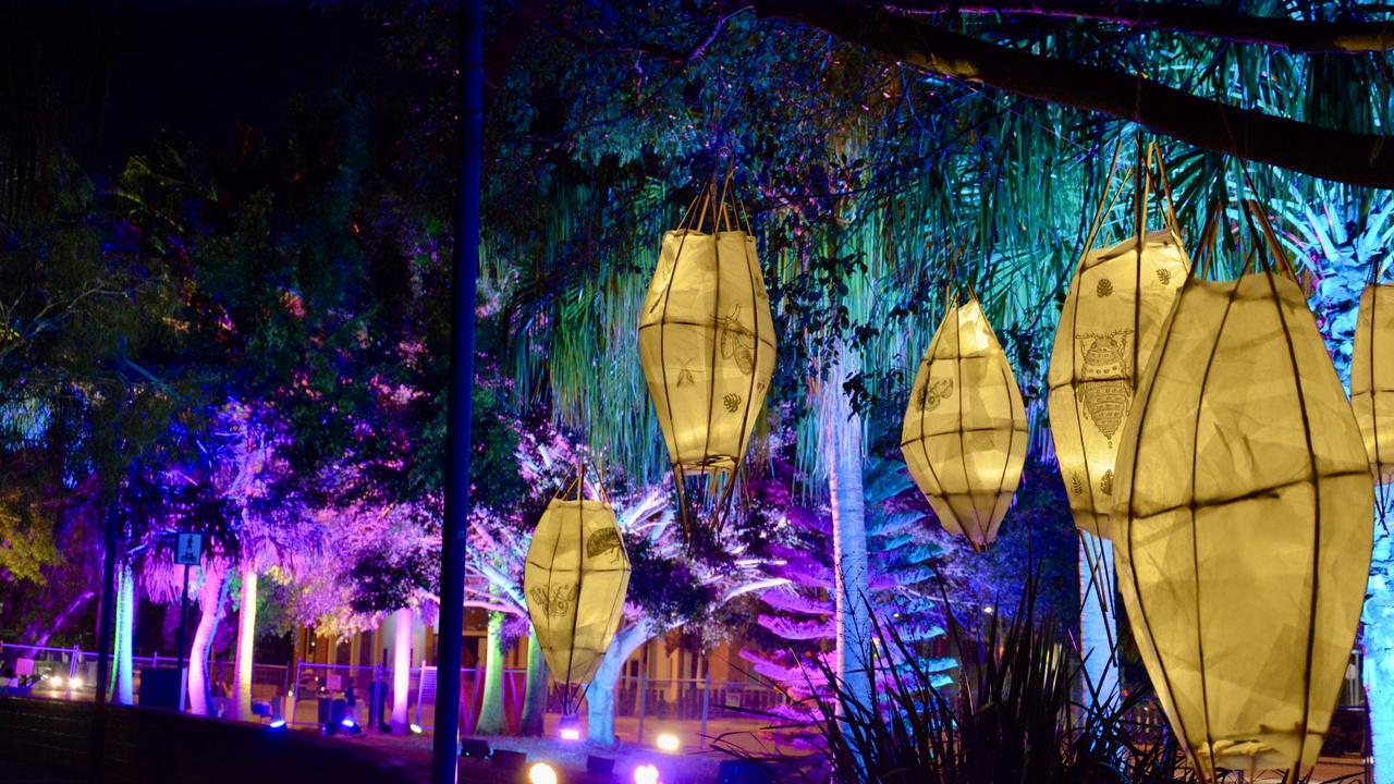 DBCT Illuminate 2021 attracted huge crowds along the Pioneer River section of the Bluewater Trail in Mackay. Picture: Rae Wilson