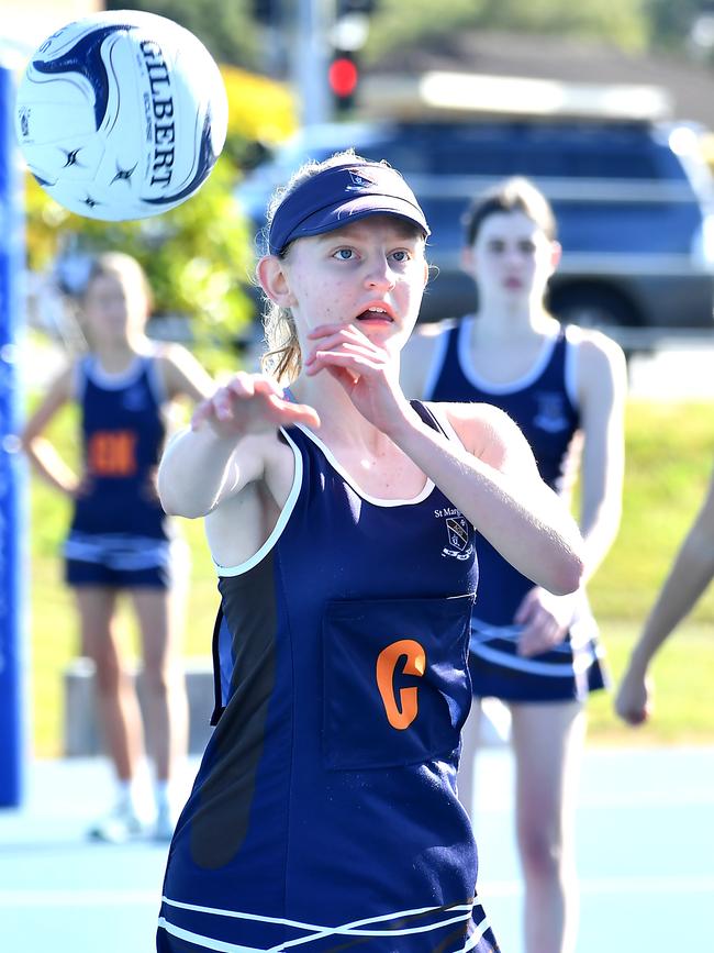 QGSSSA netball with Clayfield College, St Margaret's Anglican Girls' School and Brisbane Girls Grammar School. Saturday July 16, 2022. Picture, John Gass