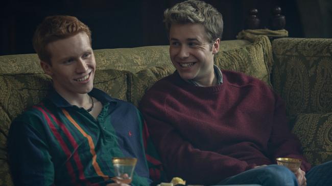 Luther Ford as Prince Harry and Ed McVey as Prince William in the final episodes of the final season of the royal drama, due for release on December 14. Picture: Netflix