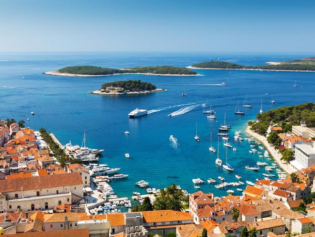 The harbour in Hvar town.